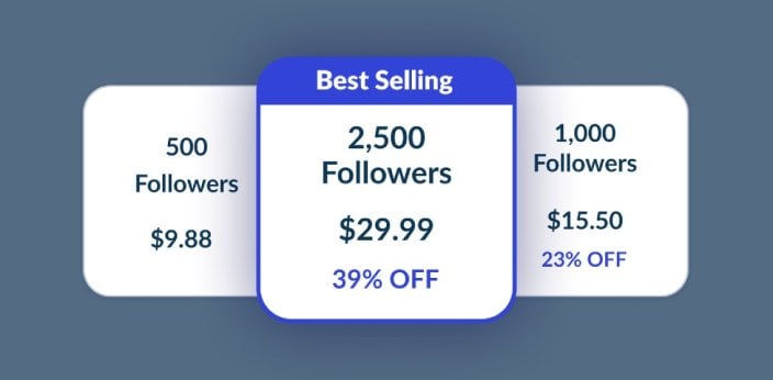 Step 1: compare follower packages and choose the best fit