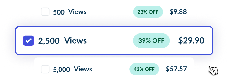 Step 1: picking a TikTok views package on Boostme.sbs